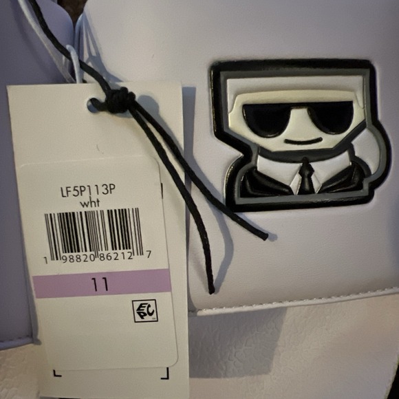 KARL LAGERFELD Paris Mens Size 11 Slip On Slides White Sandals - Picture 8 of 8